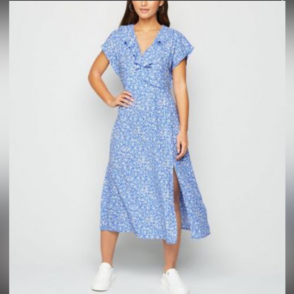 New Look Blue Floral Maxi Dress